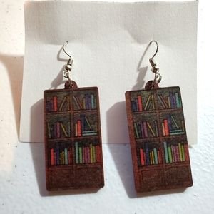 Bookshelf earrings